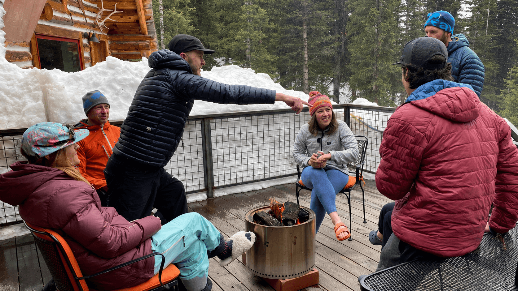 We have deck time year round at Hayden. We'll welcome you with fireside popcorn.